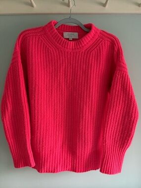 La Ligne toujours cashmere Pink ribbed fisherman knit Sweater XS